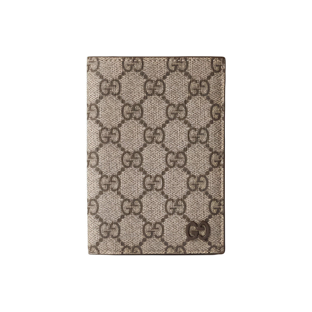 GUCCI Men's Beige & Ebony Canvas Passport Holder | 795229