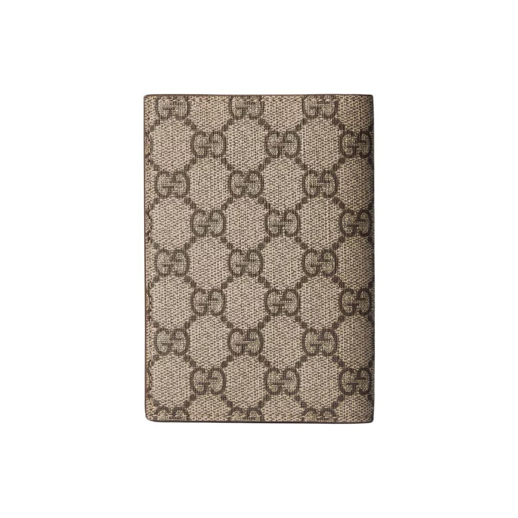 GUCCI Men's Beige & Ebony Canvas Passport Holder | 795229