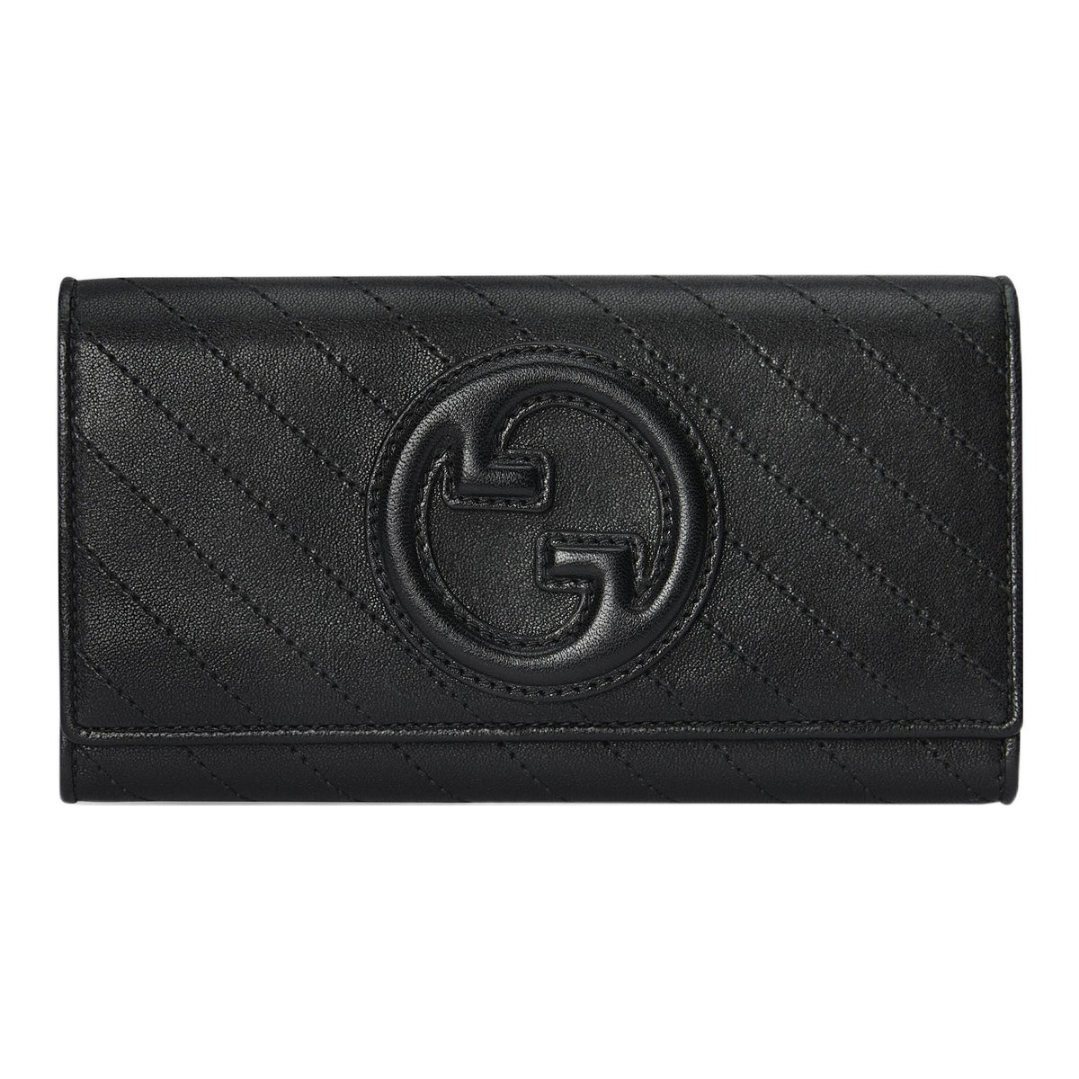 GUCCI Blondie Women's Black Leather Long Wallet | 760302