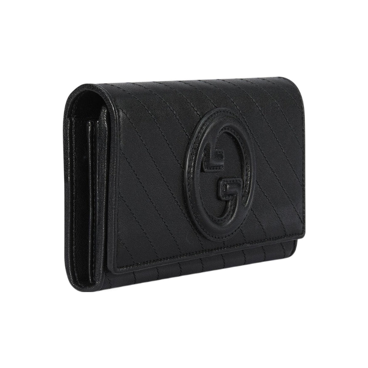 GUCCI Blondie Women's Black Leather Long Wallet | 760302