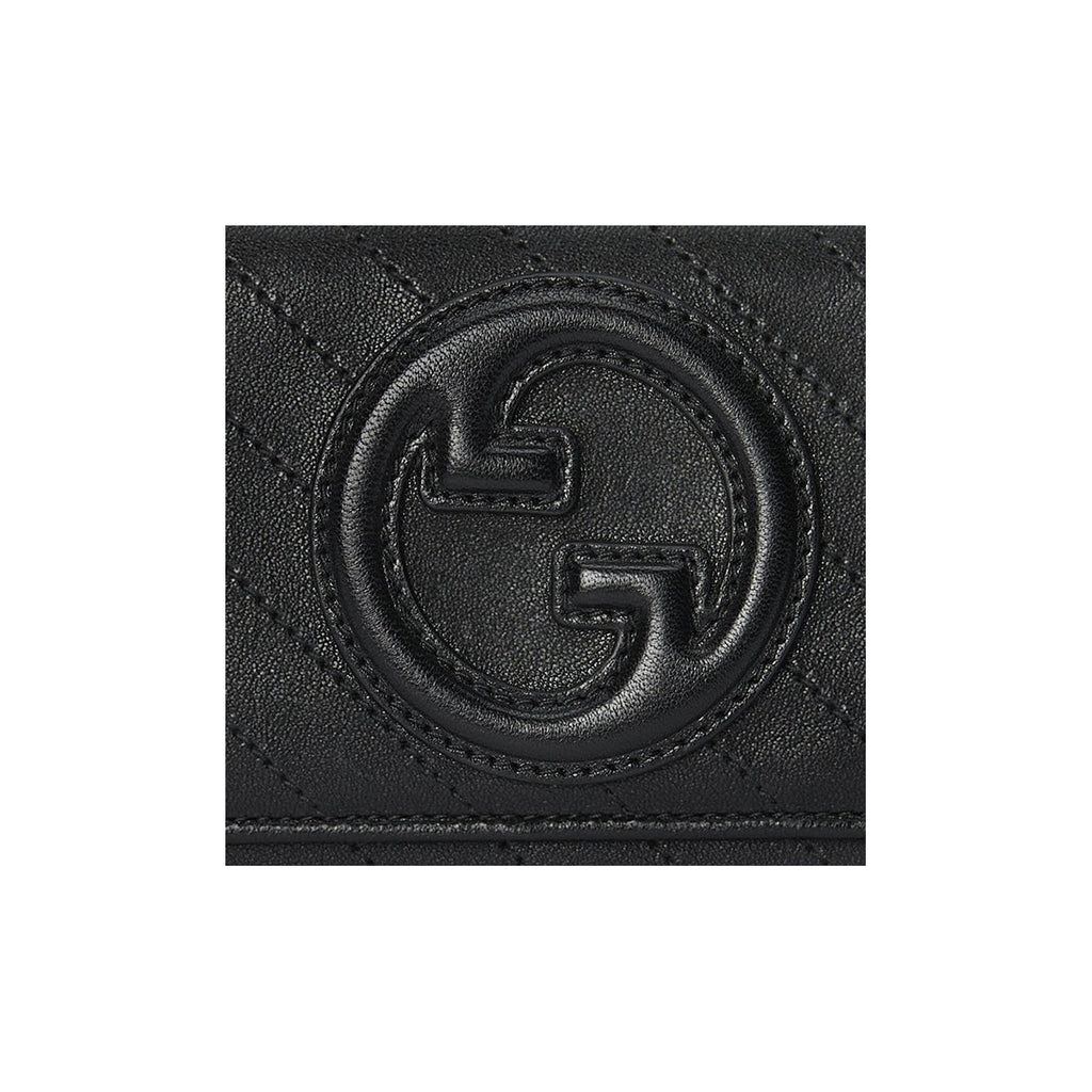 GUCCI Blondie Women's Black Leather Long Wallet | 760302