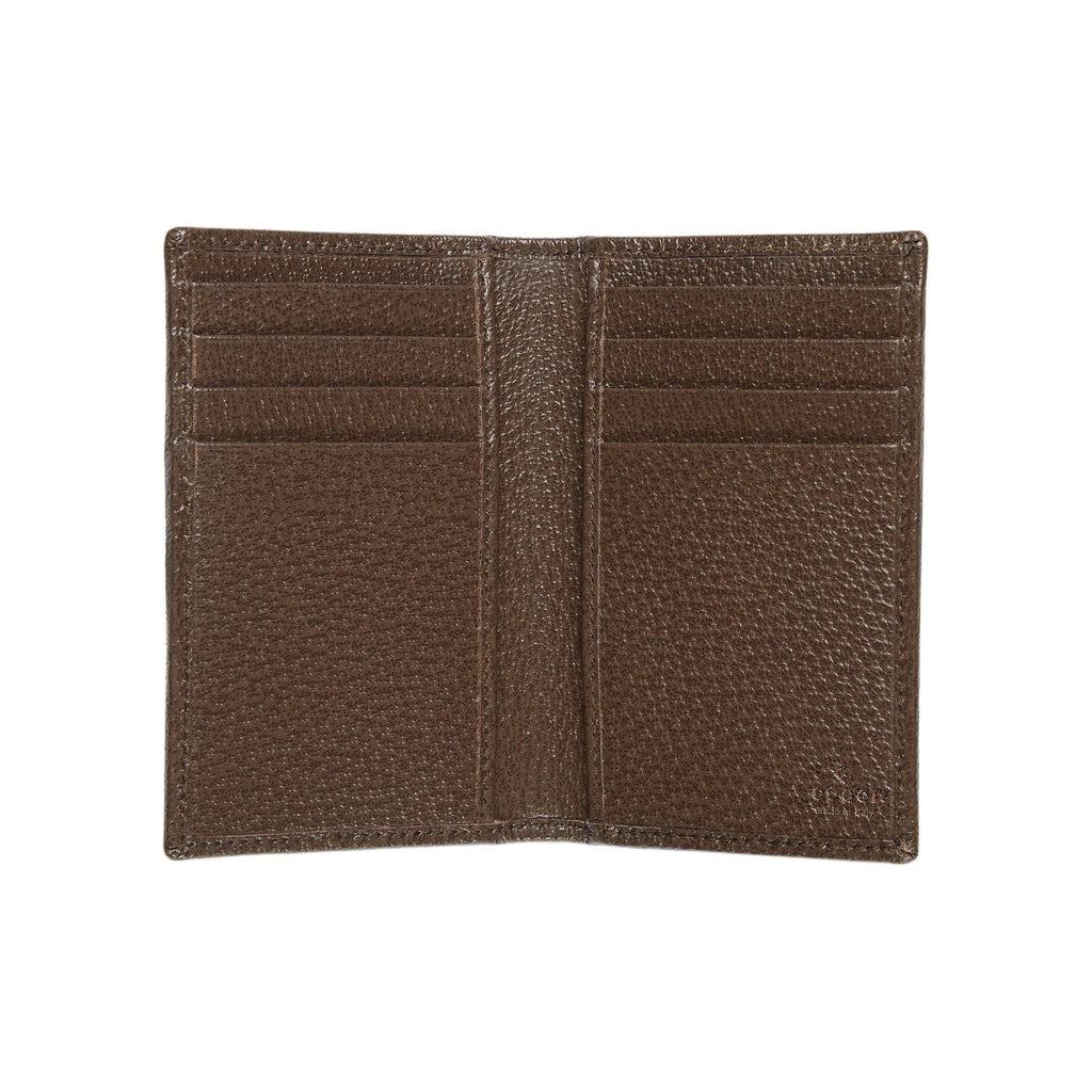 GUCCI Women's Brown Leather Bifold Card Holder | 834691
