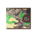 GUCCI Men's Green GG Monogram Coated Fabric Bifold Wallet | 834271