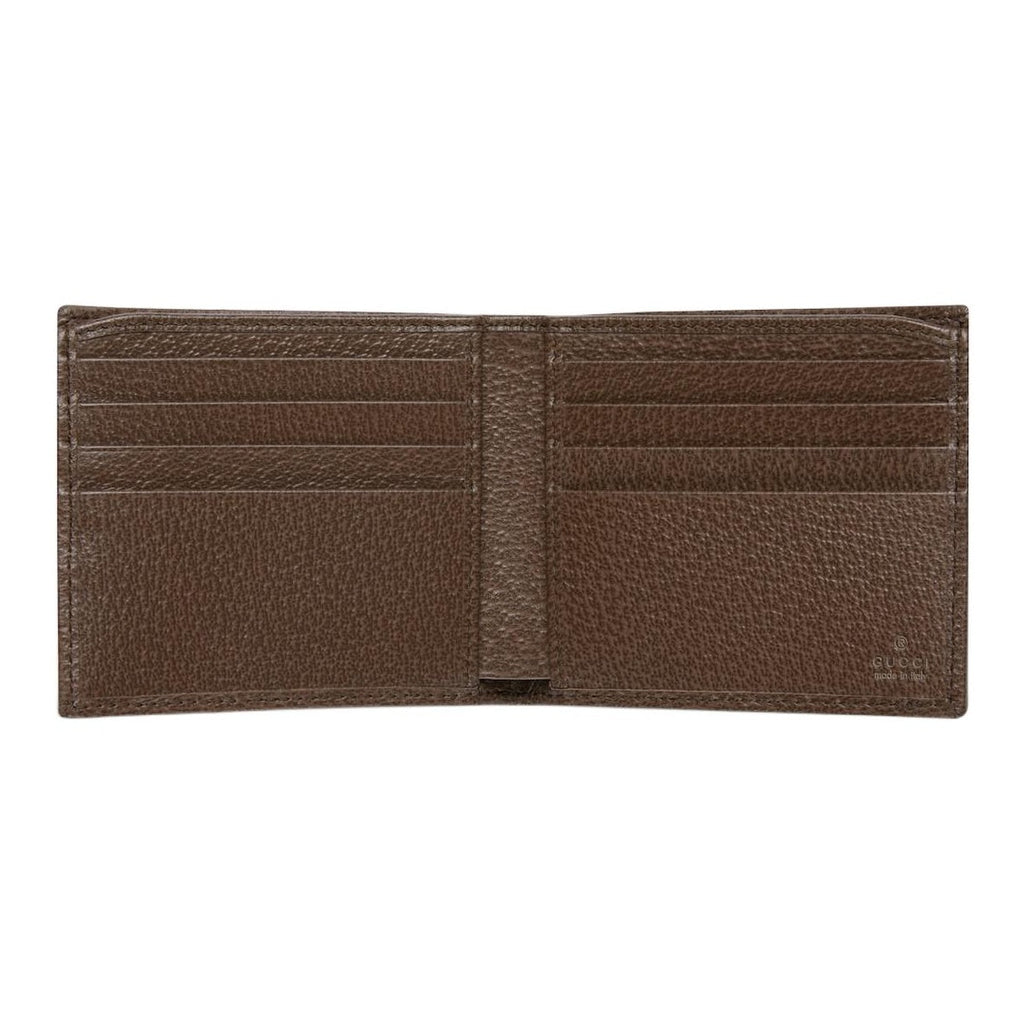 GUCCI Men's Green GG Monogram Coated Fabric Bifold Wallet | 834271