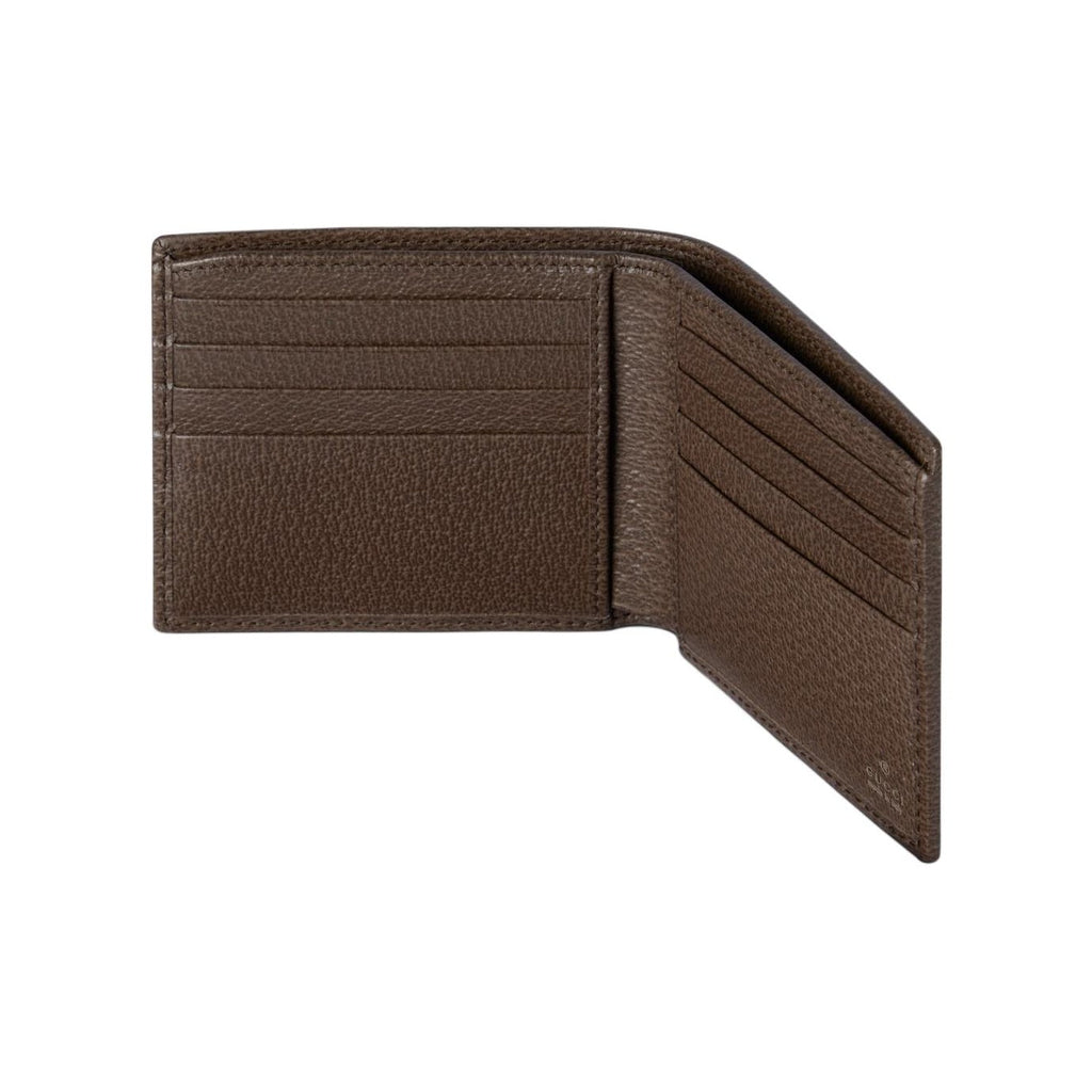 GUCCI Men's Green GG Monogram Coated Fabric Bifold Wallet | 834271