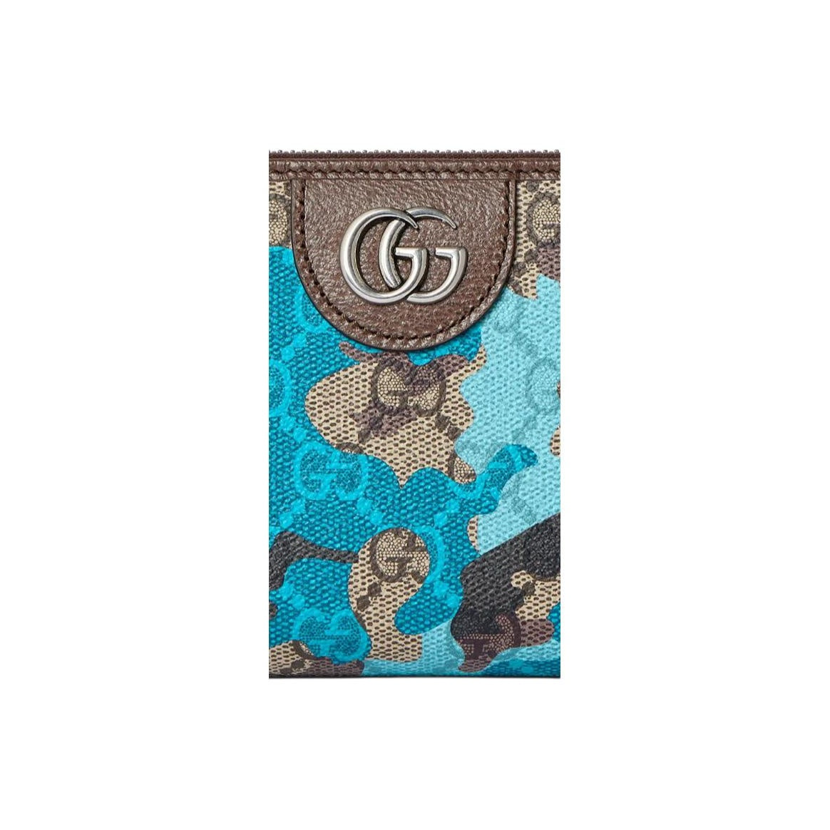 GUCCI Women's Light Blue Camo GG Coated Fabric Wallet | 834694