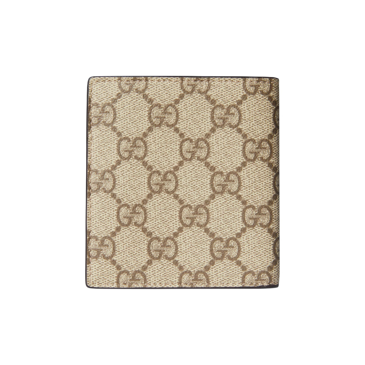 GUCCI Men's Beige & Dark Brown Logo Coated Fabric Wallet | 821206