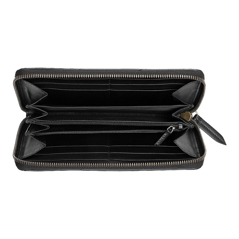 GUCCI GG Marmont Women's Black Quilted Faux Leather Zip Wallet | 443123