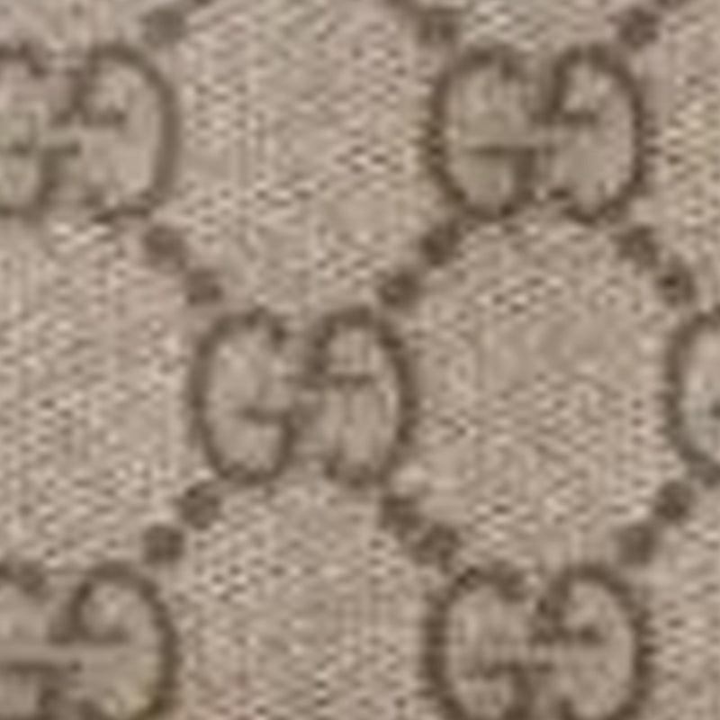 GUCCI GG Emblem Women's Beige & Dark Brown Coated Canvas Card Holder | 819121