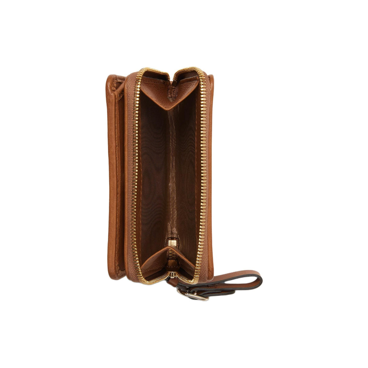 GUCCI GG Emblem Women's Beige & Dark Brown Canvas & Leather Mini Wallet | 819131