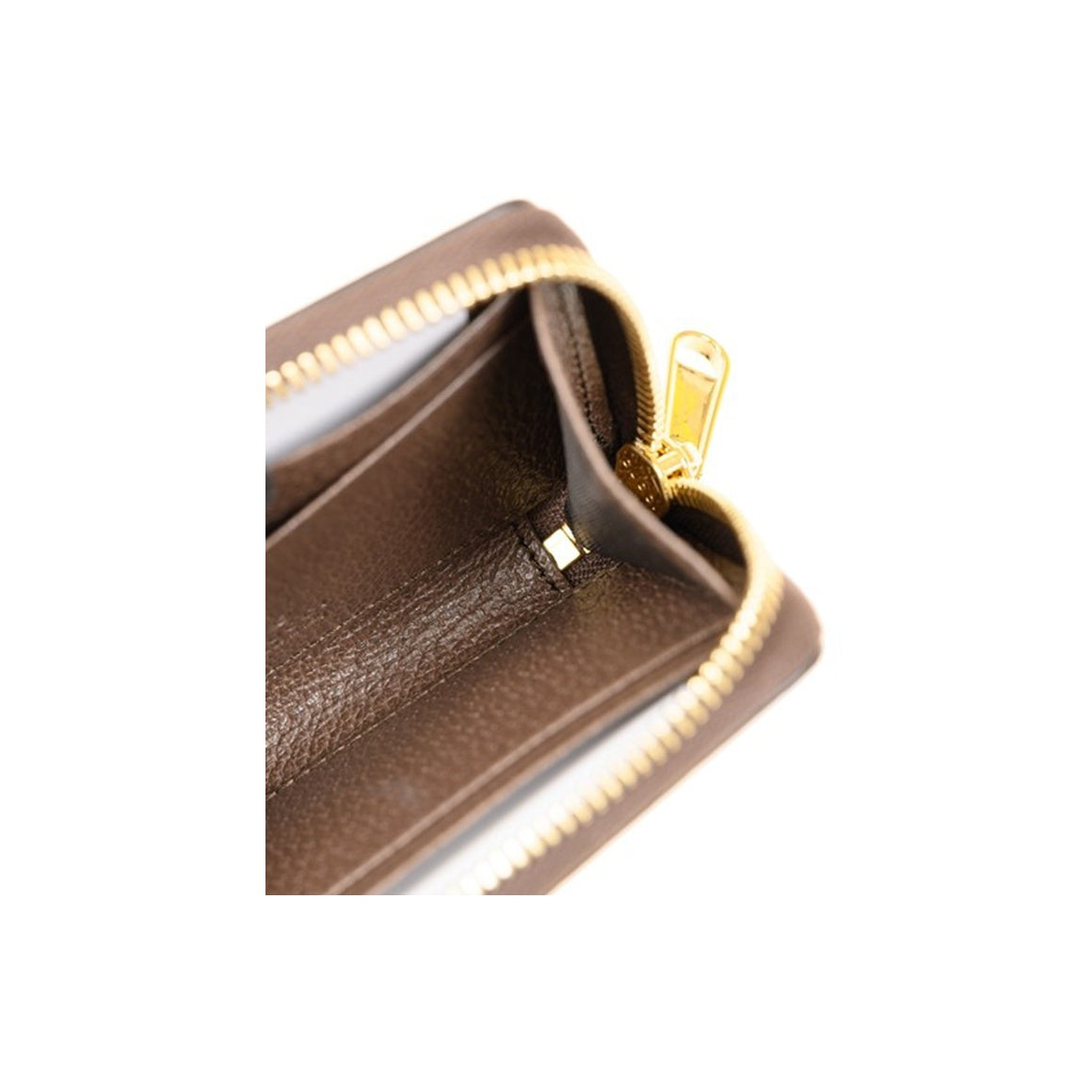 GUCCI Ophidia Unisex Ebony & Brown Canvas & Leather Compact Zip Wallet | 658552