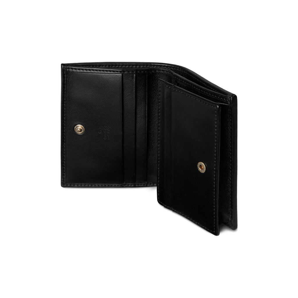 GUCCI Horsebit Women's Beige & Dark Brown GG Fabric Card Holder | 621887