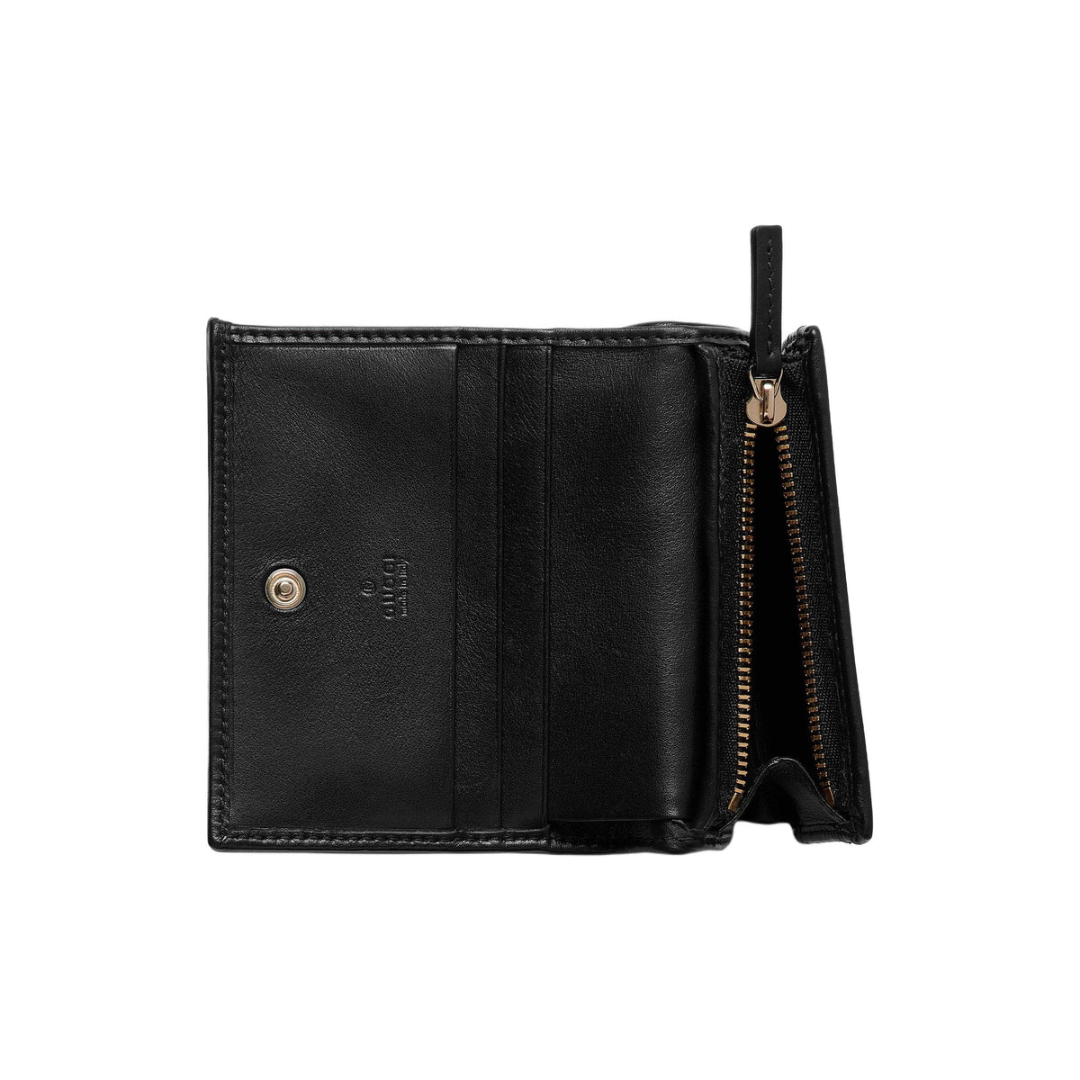 GUCCI Horsebit Women's Beige & Dark Brown GG Fabric Card Holder | 621887