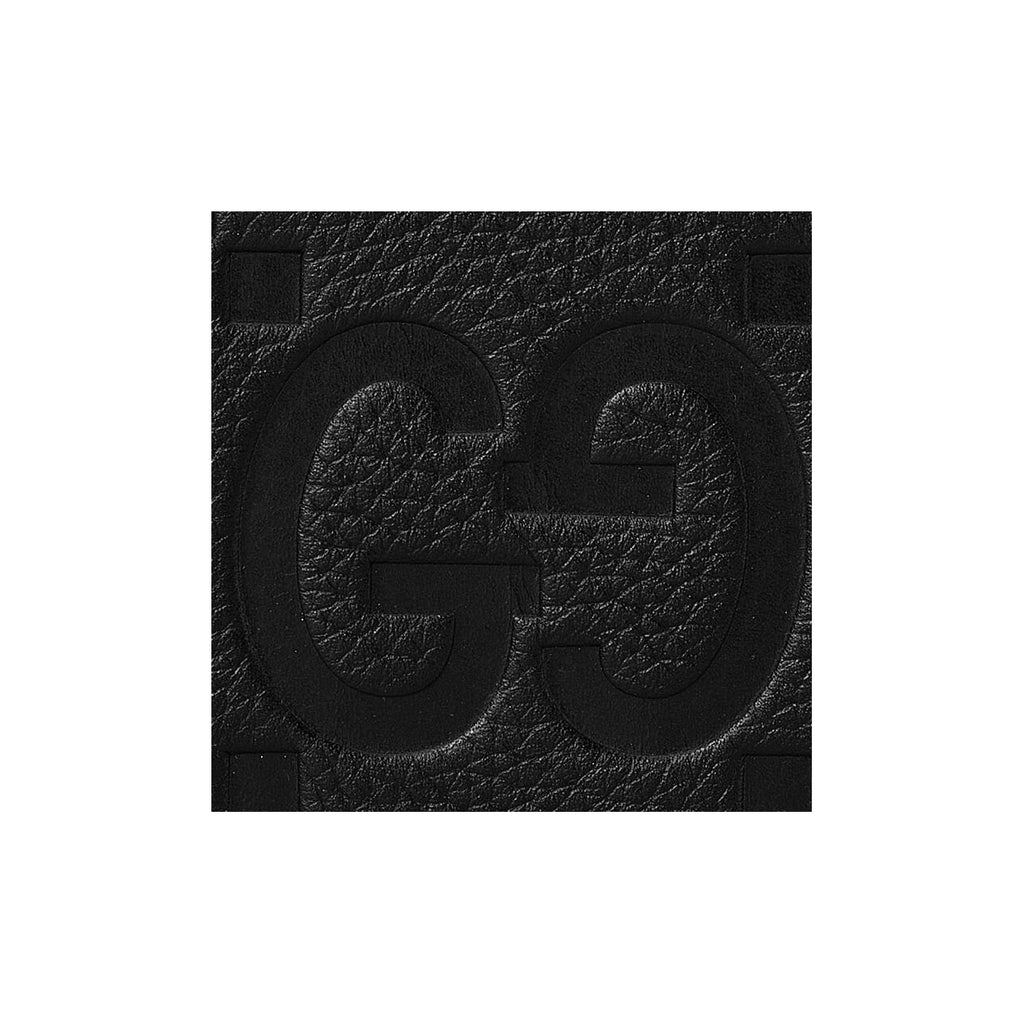 GUCCI Jumbo GG Men's Black Leather Flap Wallet | 739475