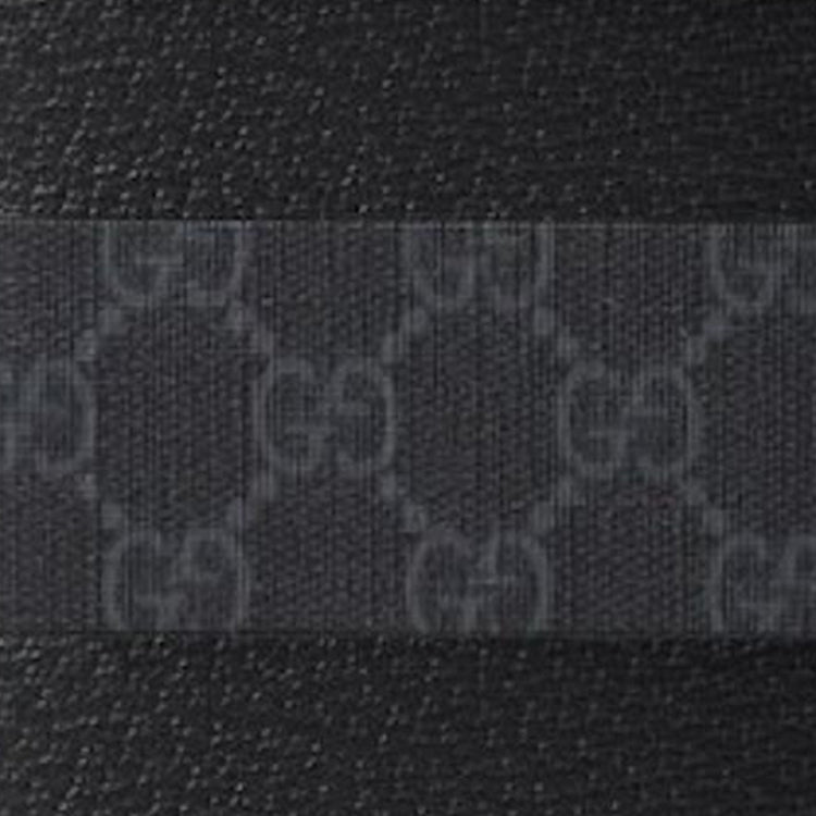 GUCCI Unisex Black Leather Small Flap Card Holder with Logo Print | 795480