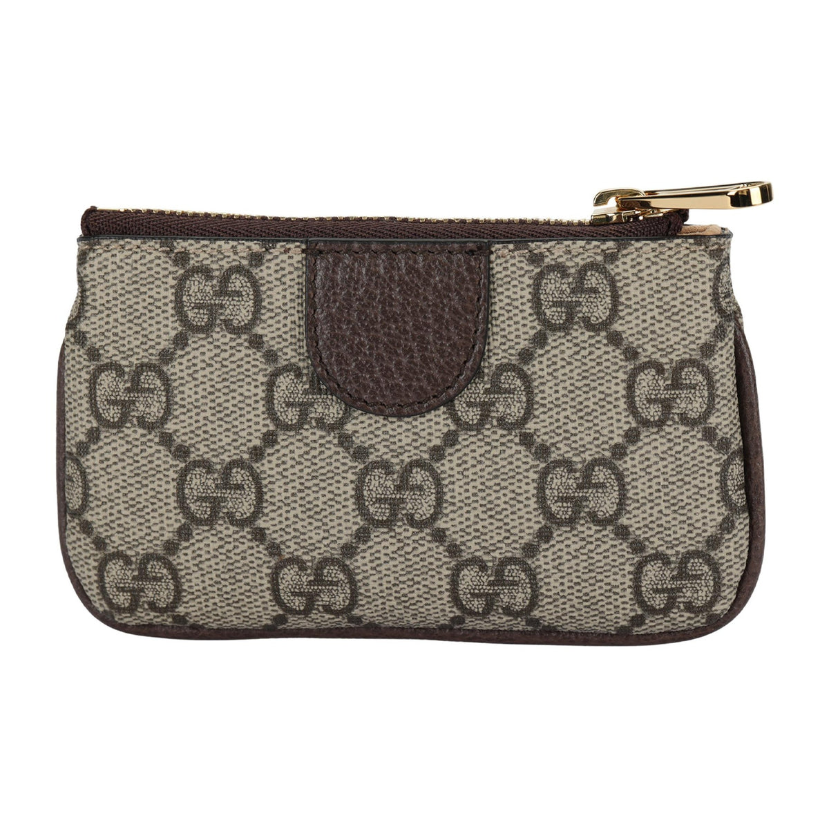 GUCCI Ophidia Unisex Ebony & Brown Canvas Coin & Key Pouch | 671722
