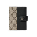 GUCCI GG Marmont Unisex Black Two-Tone Canvas & Leather Card Holder | 855484