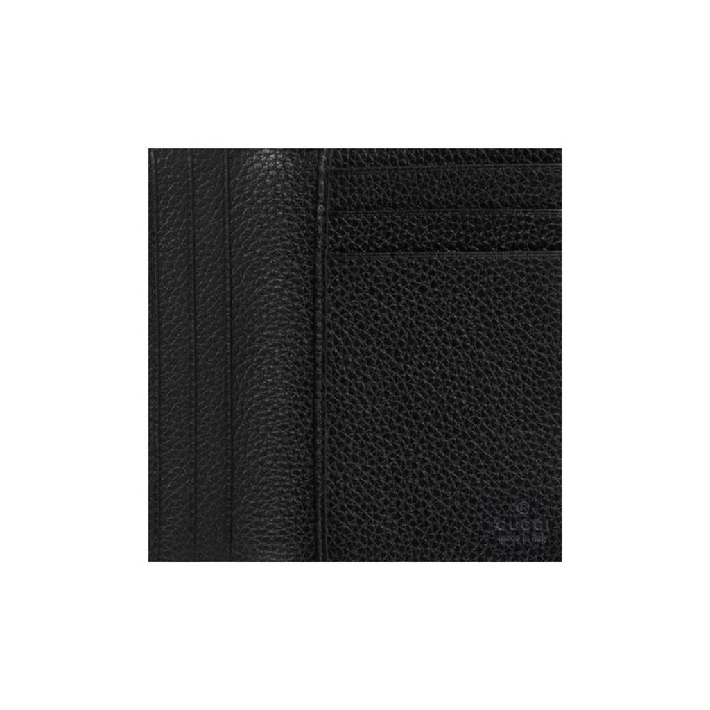 GUCCI GG Marmont Unisex Black Two-Tone Canvas & Leather Card Holder | 855484