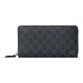 GUCCI GG Supreme Men's Black Leather Wallet with Ceramic GG Detail | 856562