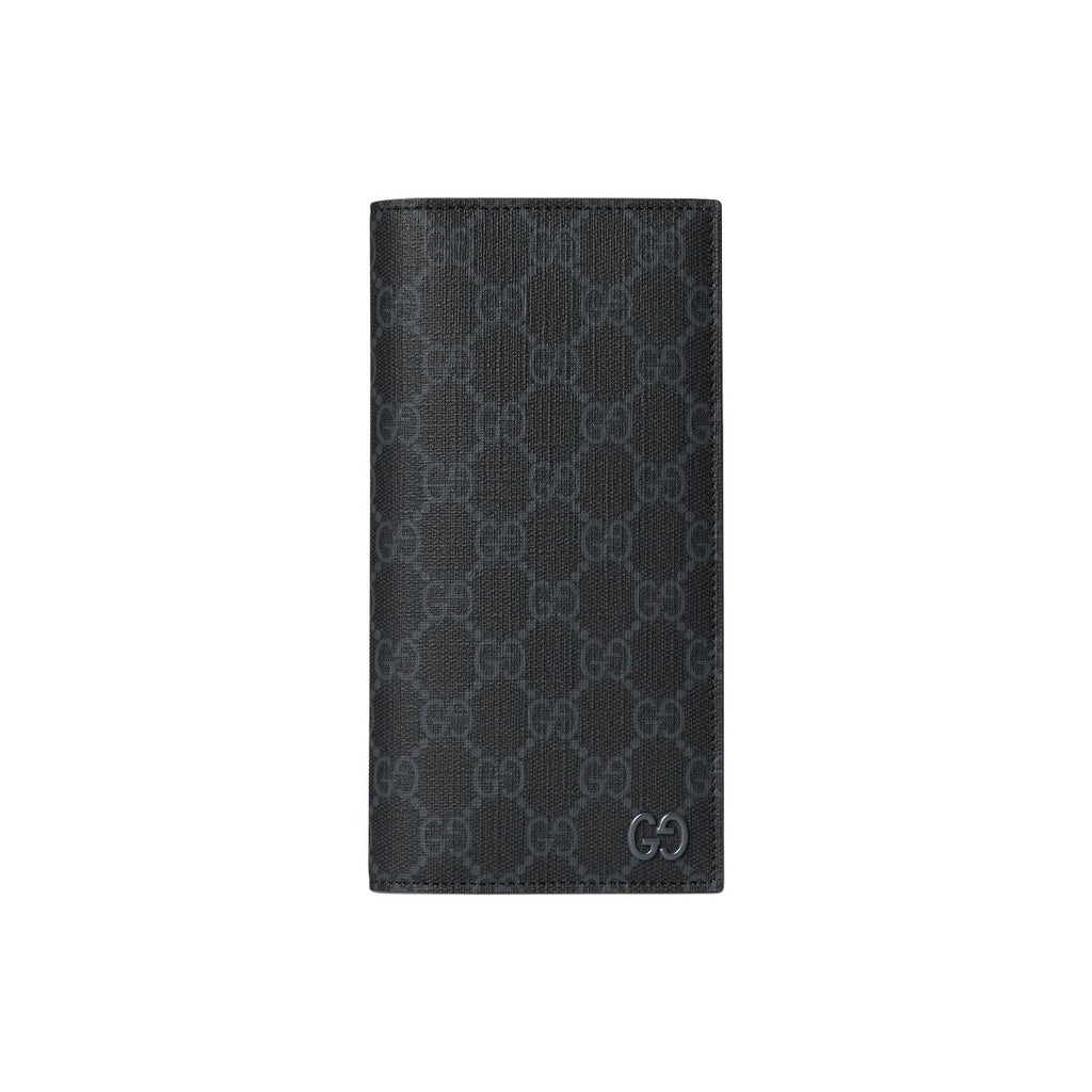 GUCCI GG Supreme Men's Black Leather Wallet with Ceramic GG | 856563