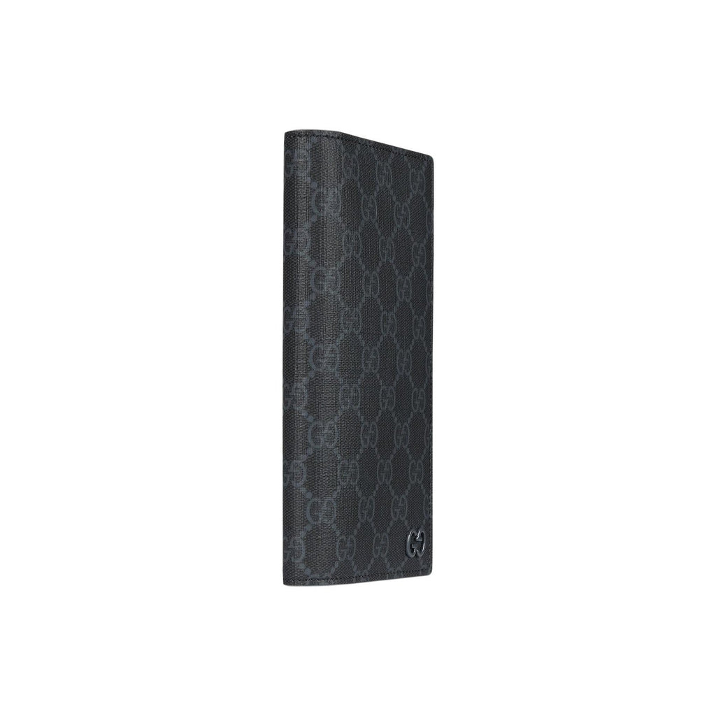 GUCCI GG Supreme Men's Black Leather Wallet with Ceramic GG | 856563