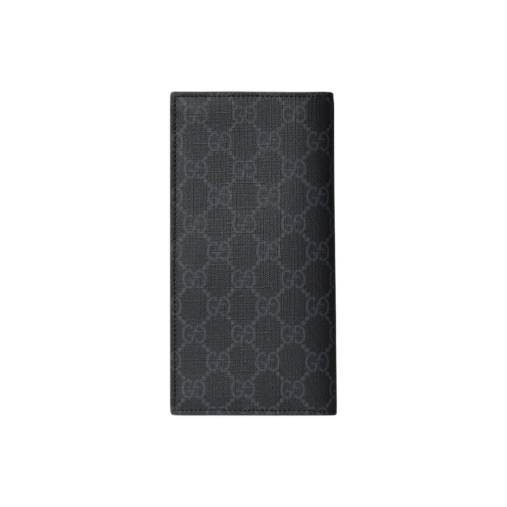 GUCCI GG Supreme Men's Black Leather Wallet with Ceramic GG | 856563
