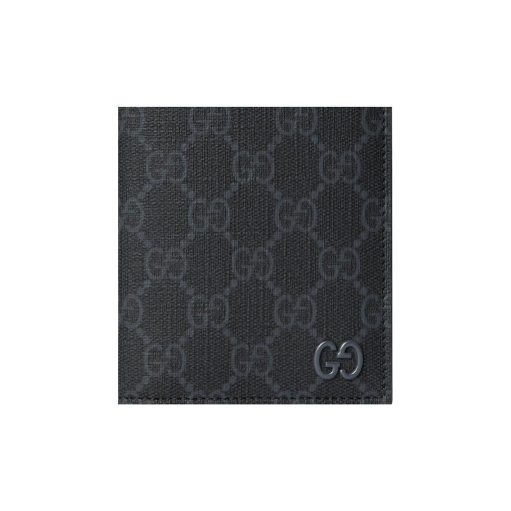 GUCCI GG Supreme Men's Black Leather Wallet with Ceramic GG | 856563