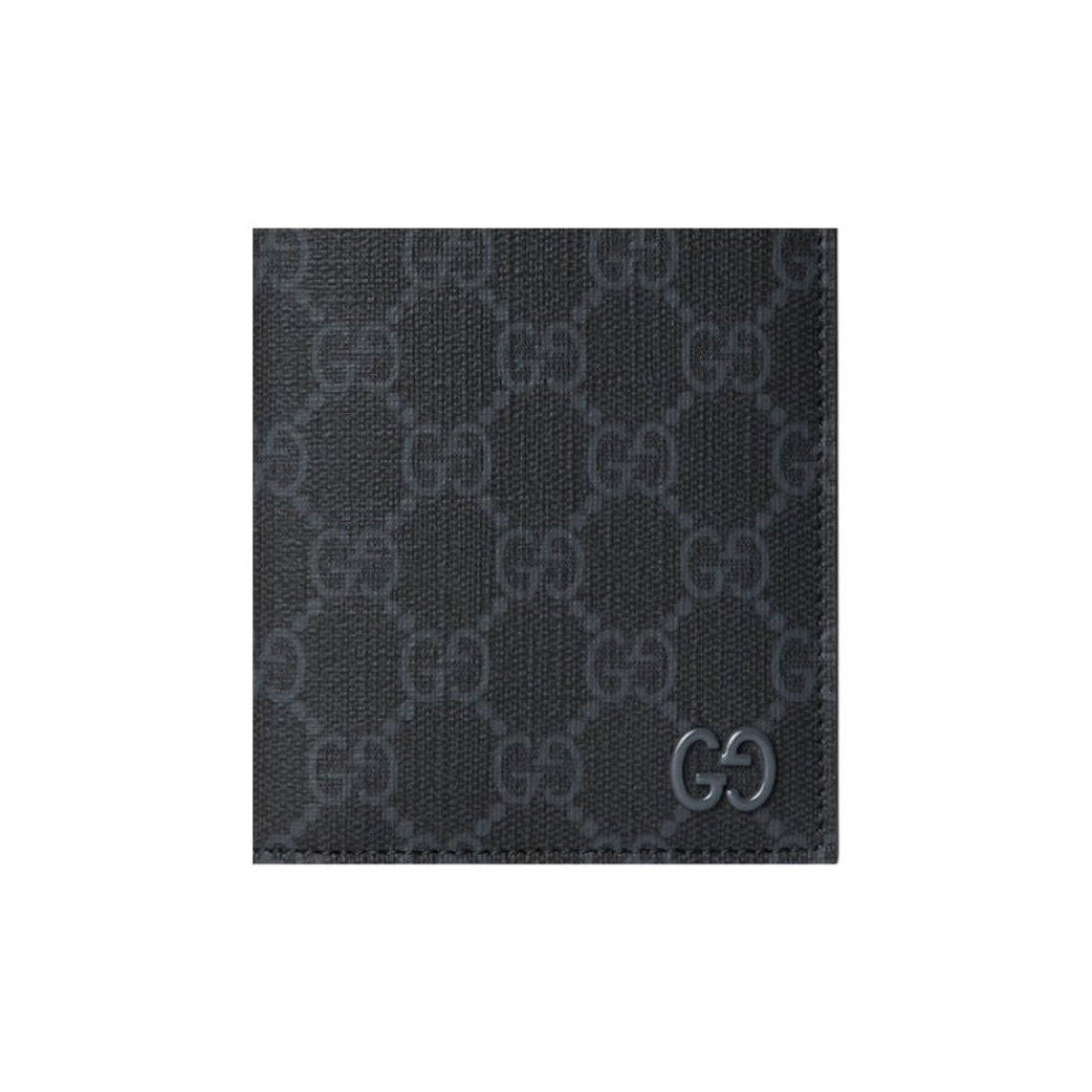 GUCCI GG Supreme Men's Black Leather Wallet with Ceramic GG | 856563