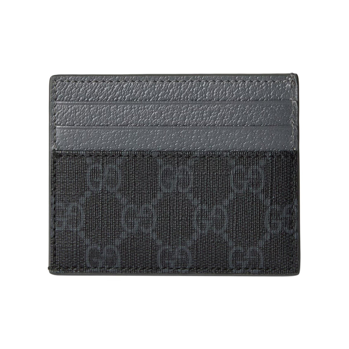 GUCCI Unisex Black Supreme Canvas Card Holder with Brand Logo | 795230