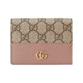 GUCCI GG Marmont Women's Ebony & Pink Canvas & Leather Bifold Wallet | 658610