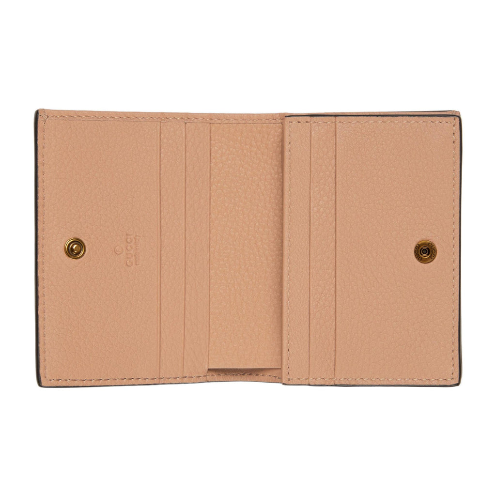 GUCCI Women's Rose Beige Python Skin Wallet with Antiqued Interlocking G | 746059