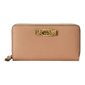 GUCCI Women's Beige Leather Wallet with Python Trim & Interlocking G | 750458