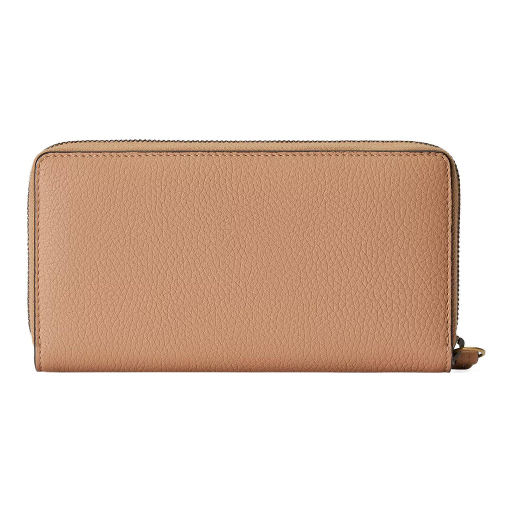 GUCCI Women's Beige Leather Wallet with Python Trim & Interlocking G | 750458