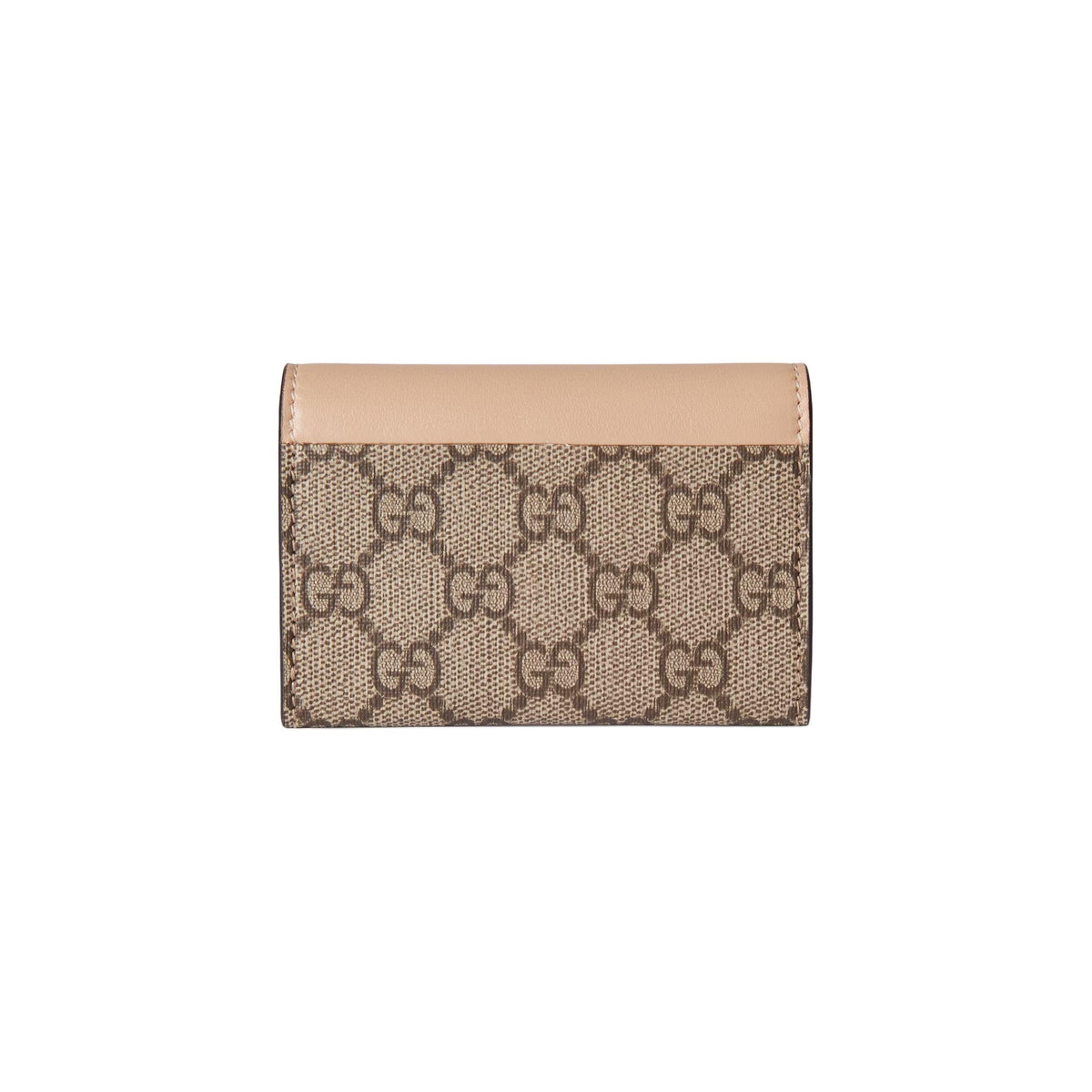 GUCCI GG Marmont Women's Beige & Ebony Supreme Canvas Snap Wallet | 790067