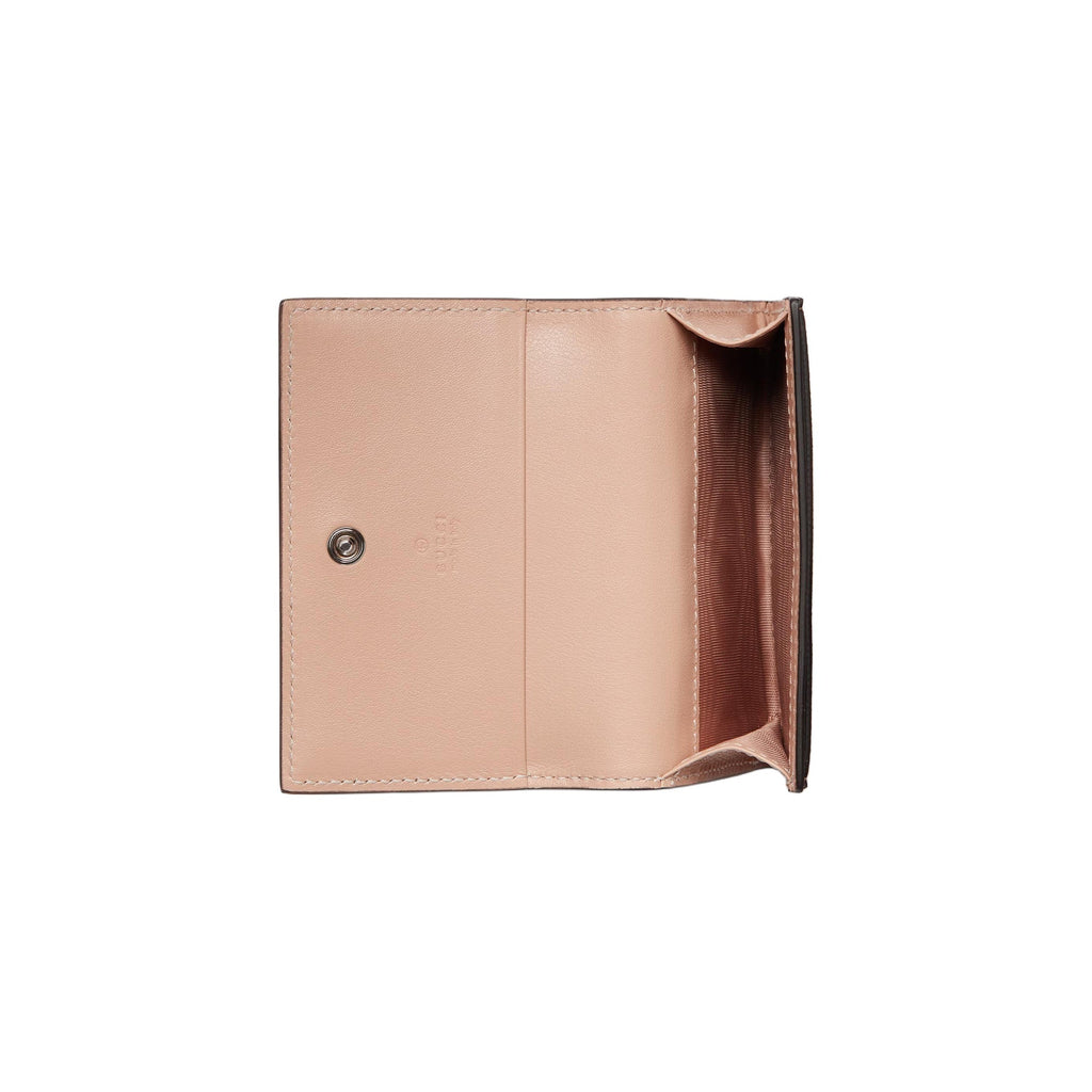 GUCCI GG Marmont Women's Beige & Ebony Supreme Canvas Snap Wallet | 790067
