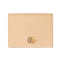 GUCCI GG Marmont Women's Light Beige Leather Card Holder | 790055