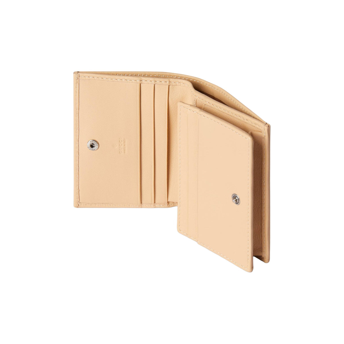 GUCCI GG Marmont Women's Light Beige Leather Card Holder | 790055