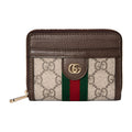 GUCCI Ophidia Women's Beige & Brown Canvas Coin Purse with Double G | 838489