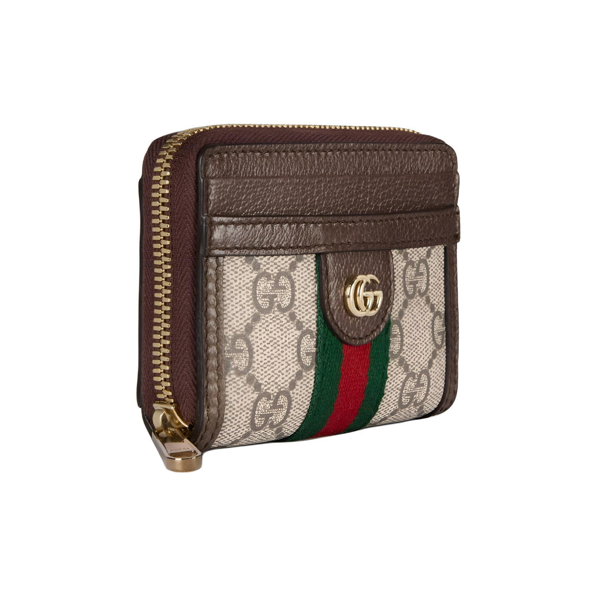 GUCCI Ophidia Women's Beige & Brown Canvas Coin Purse with Double G | 838489