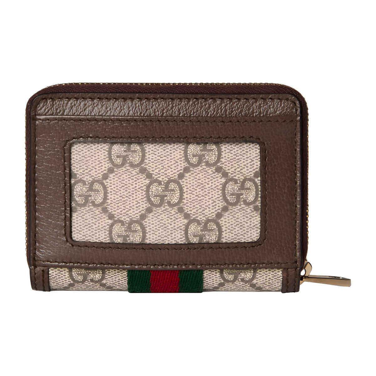 GUCCI Ophidia Women's Beige & Brown Canvas Coin Purse with Double G | 838489