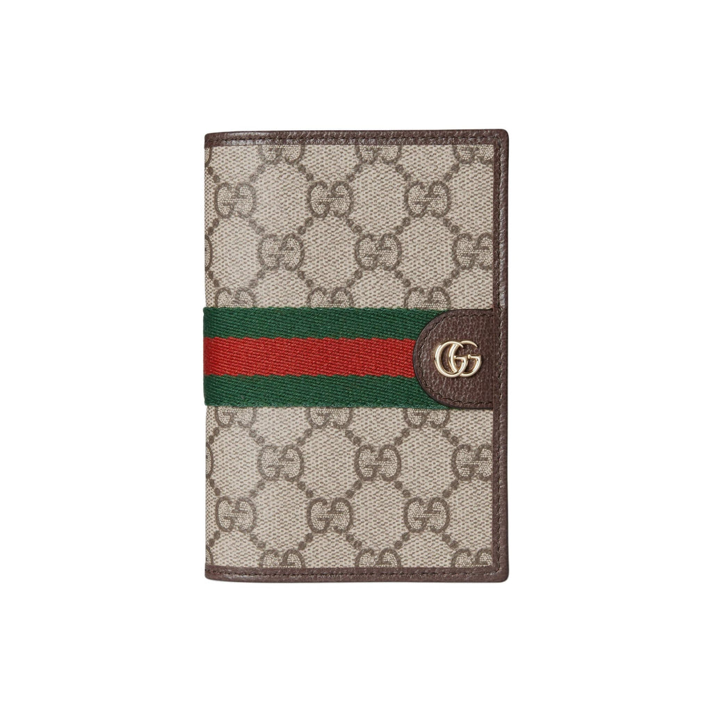 GUCCI Ophidia Unisex Beige & Brown Canvas Passport Holder | 838470