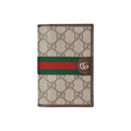 GUCCI Ophidia Unisex Beige & Brown Canvas Passport Holder | 838470