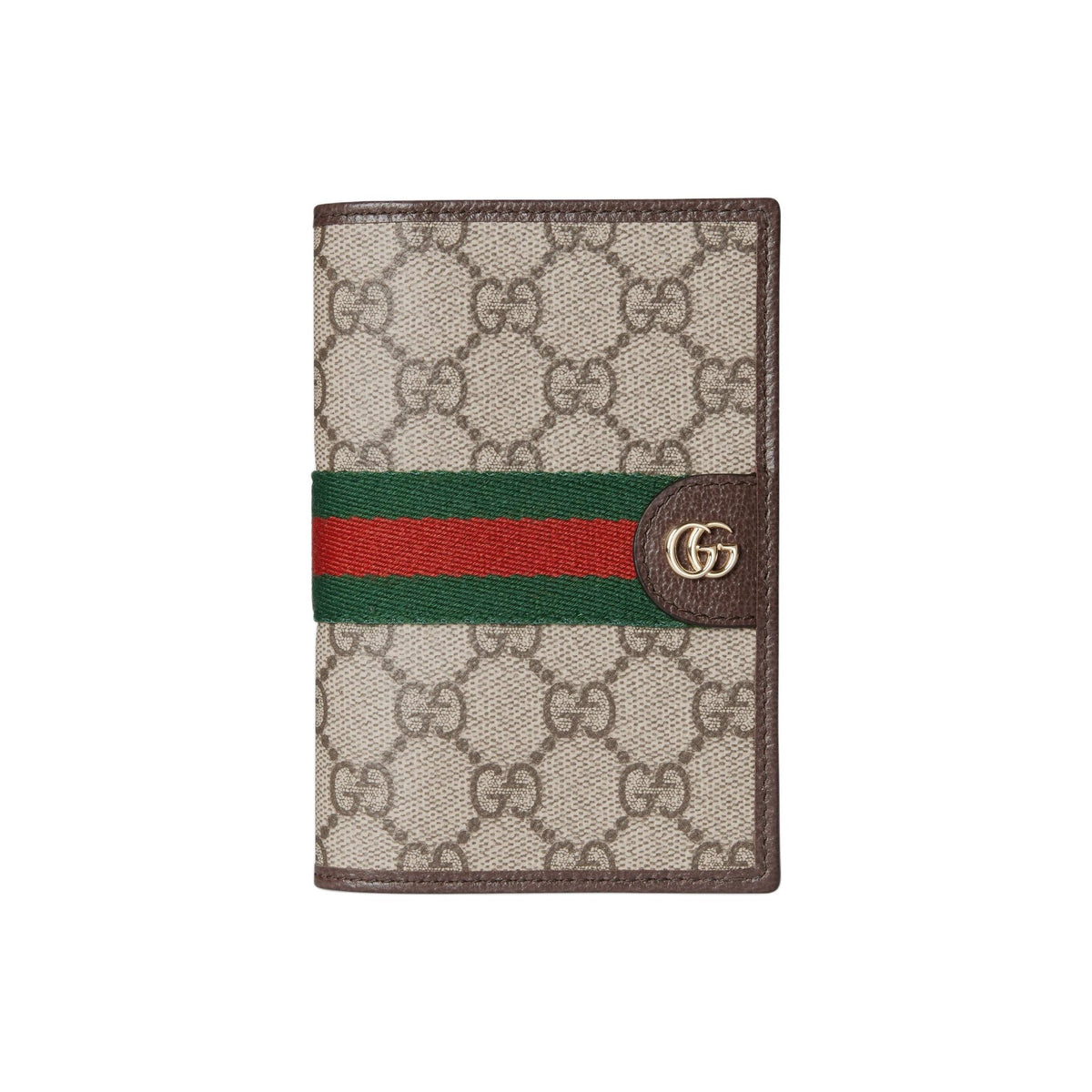 GUCCI Ophidia Unisex Beige & Brown Canvas Passport Holder | 838470