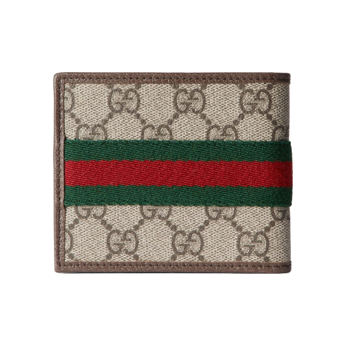 GUCCI Ophidia Men's Beige-Brown Canvas & Leather Wallet | 834271