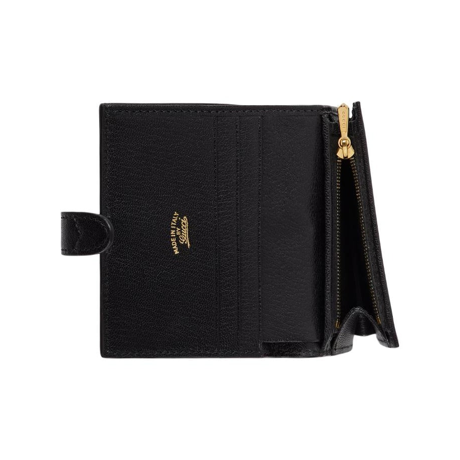 GUCCI Jackie Women's Medium Black Leather Wallet | 867166