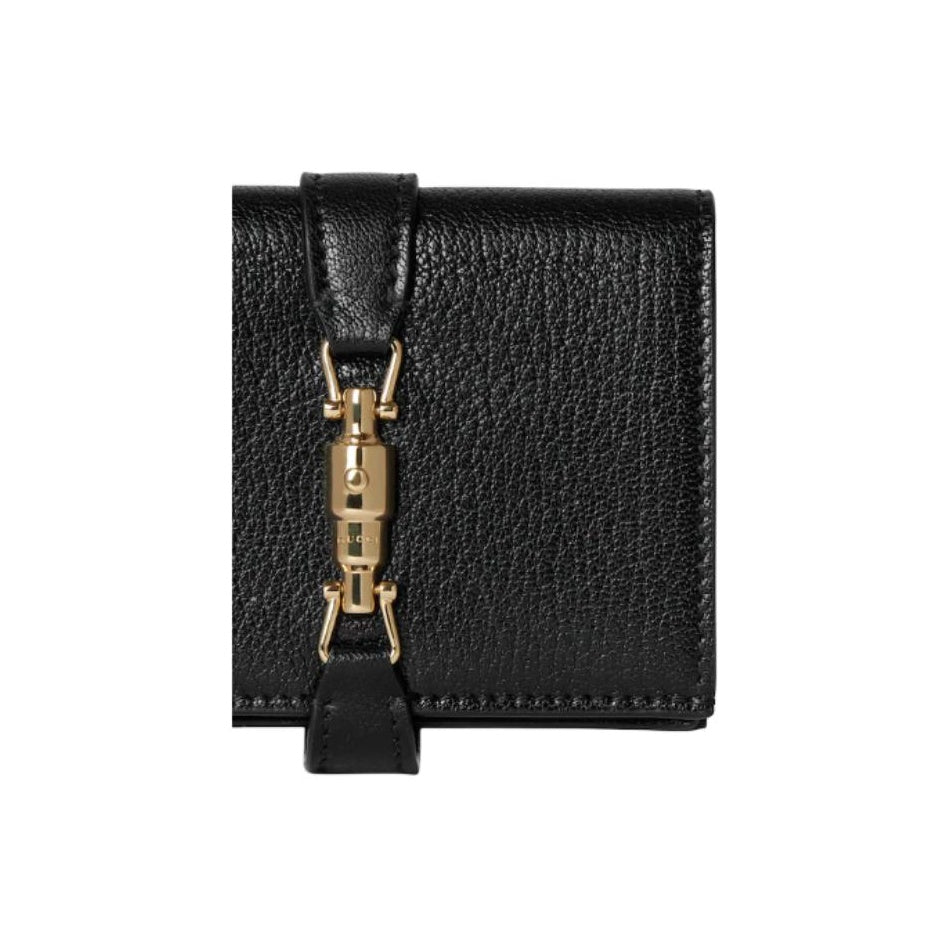 GUCCI Jackie Women's Medium Black Leather Wallet | 867166