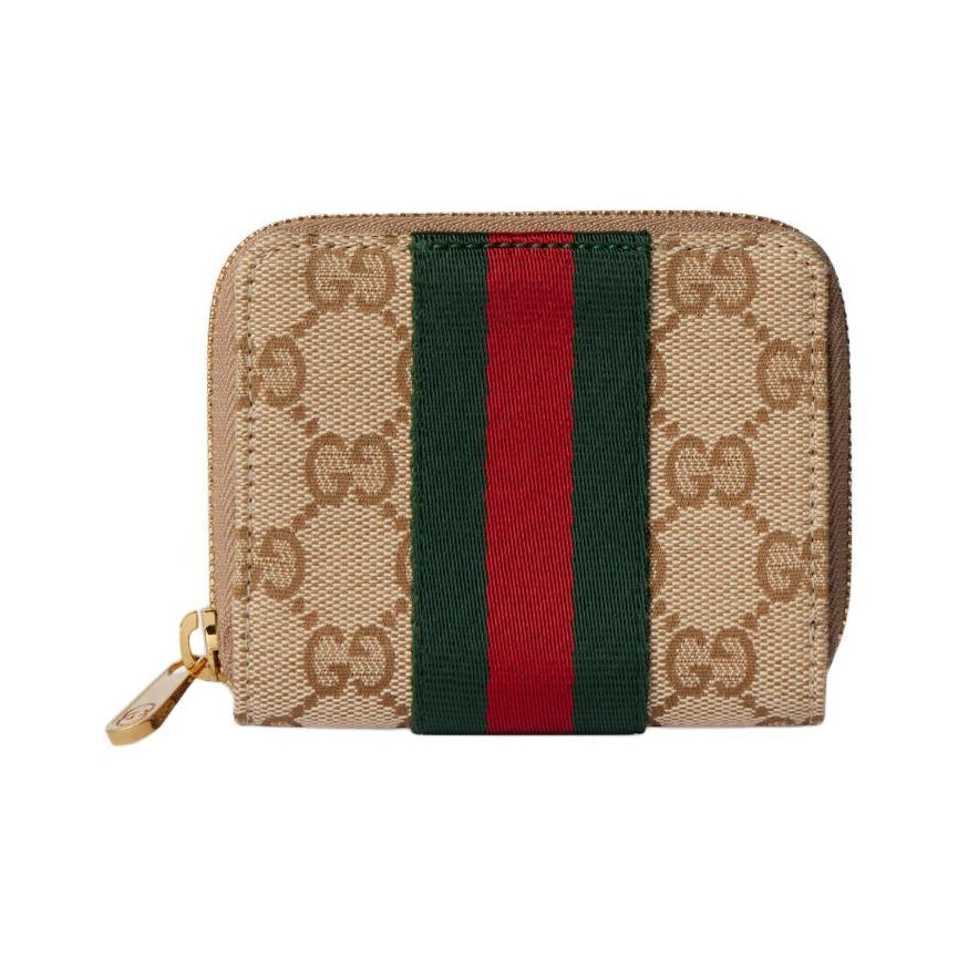 GUCCI GG Ziparound Men's Dark Brown GG Canvas Wallet | 867349