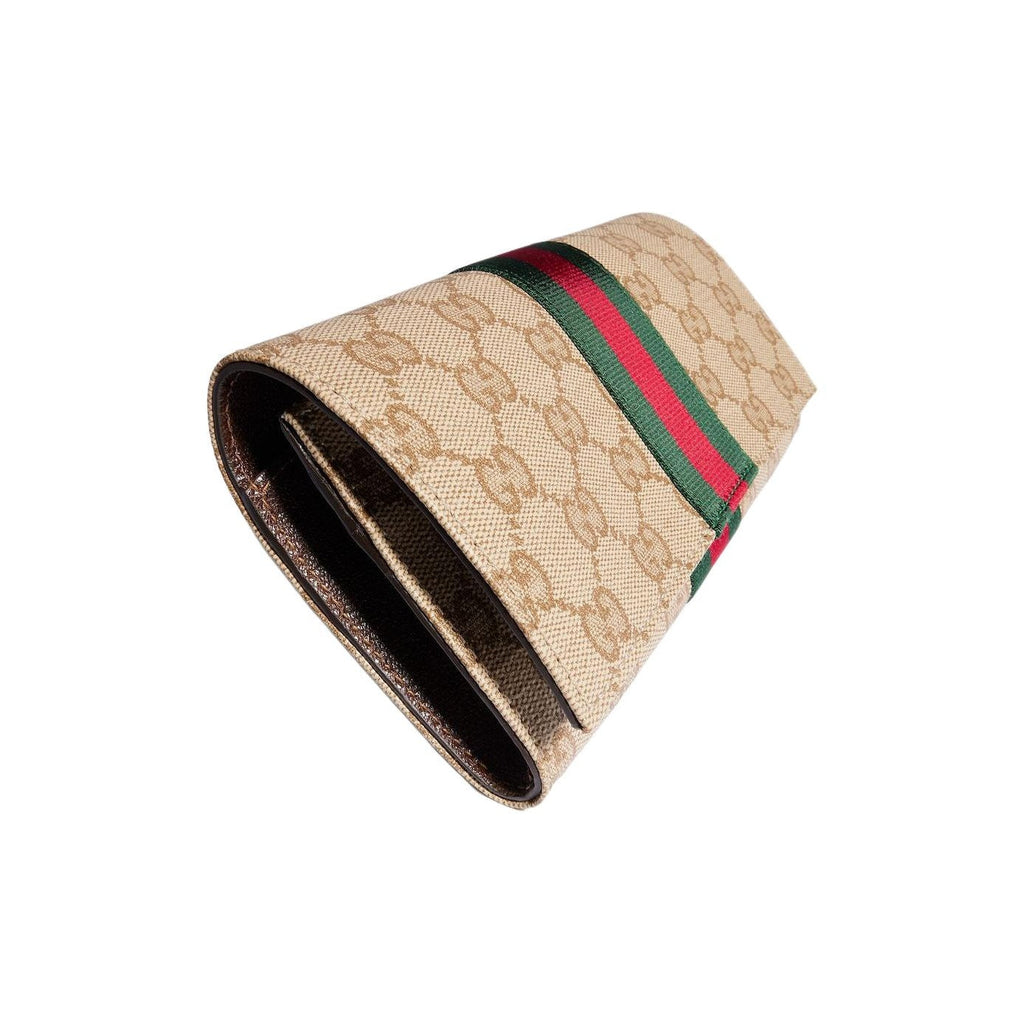 GUCCI Women's Sand Coated Canvas Snap Wallet | 876048