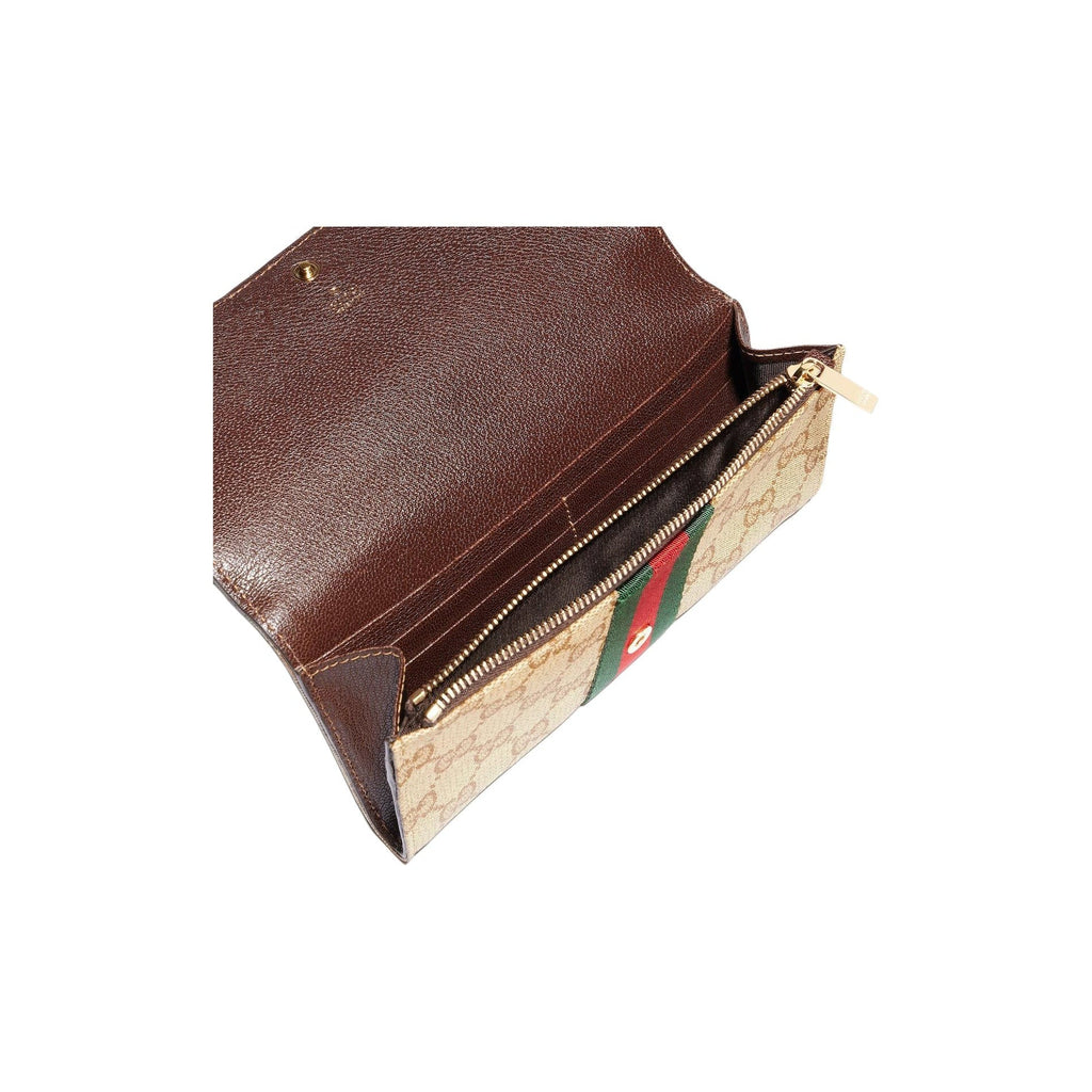 GUCCI Women's Sand Coated Canvas Snap Wallet | 876048