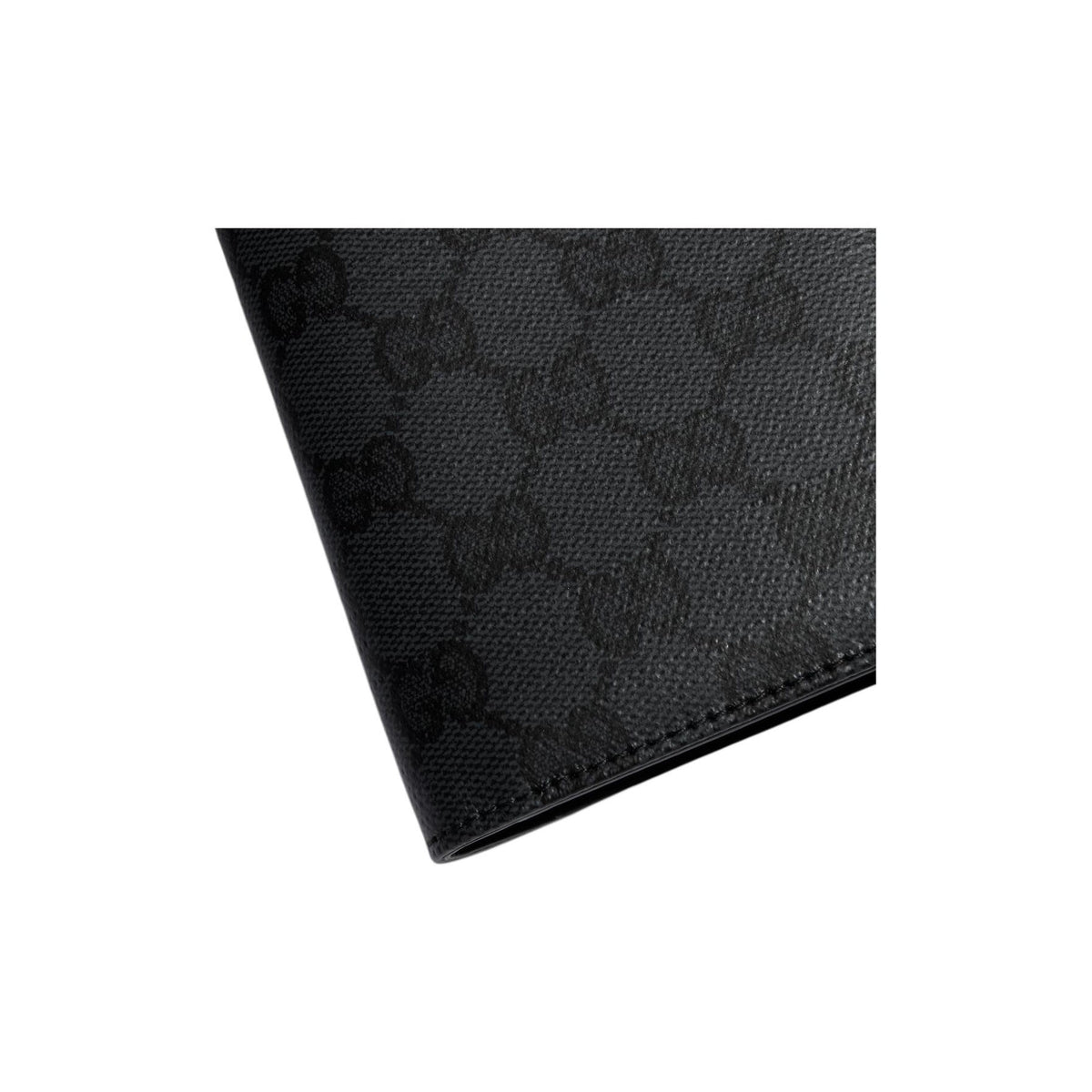 GUCCI Essence Classic Women's Black GG Coated Canvas Passport Holder | 876432